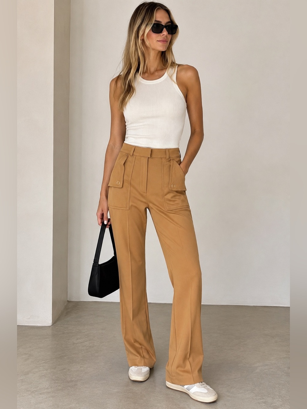 Burberry London Camel Cargo Utility Pants – Women’s US 2